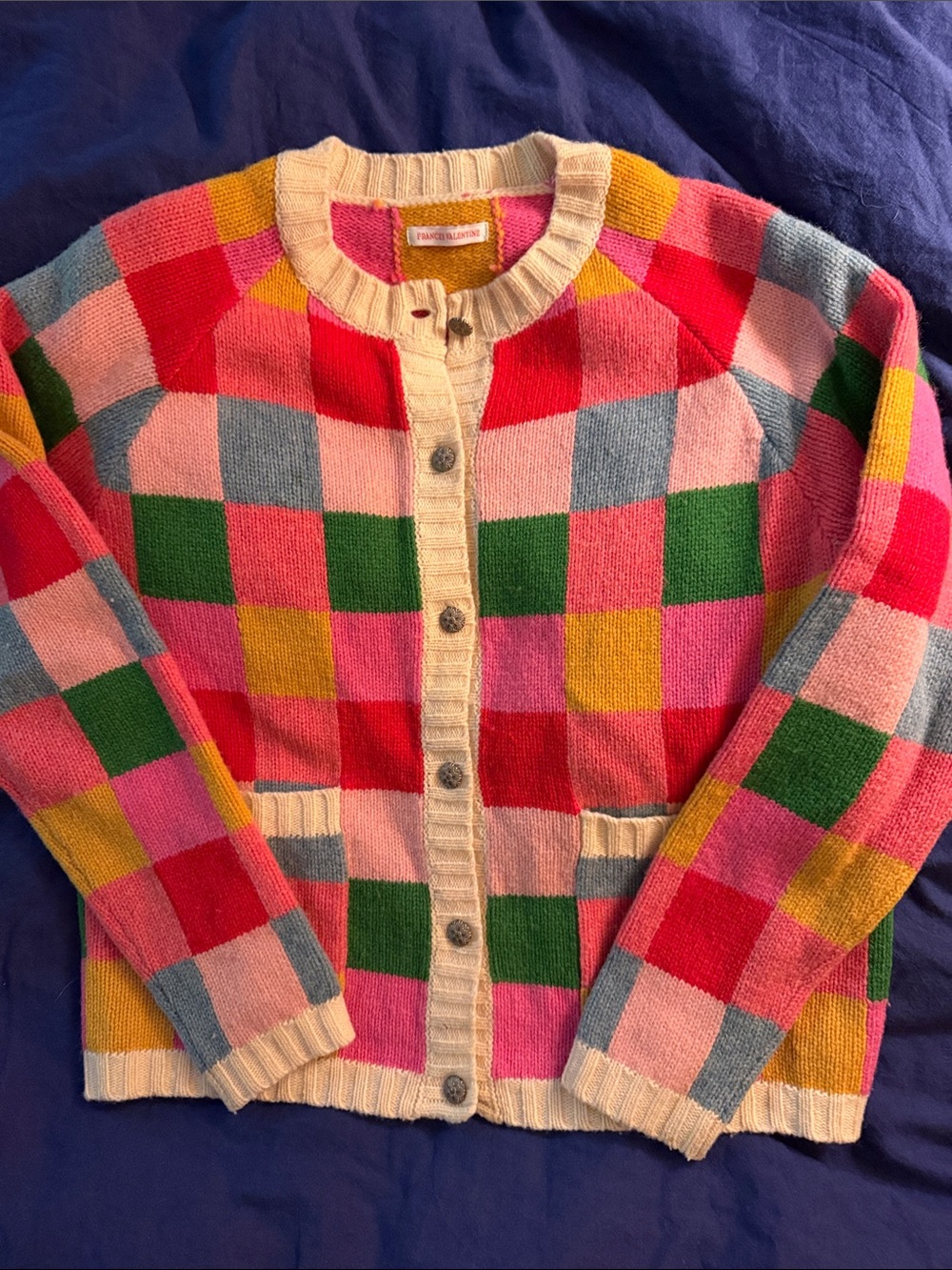 Frances Valentine classic size Xs pixel cardigan